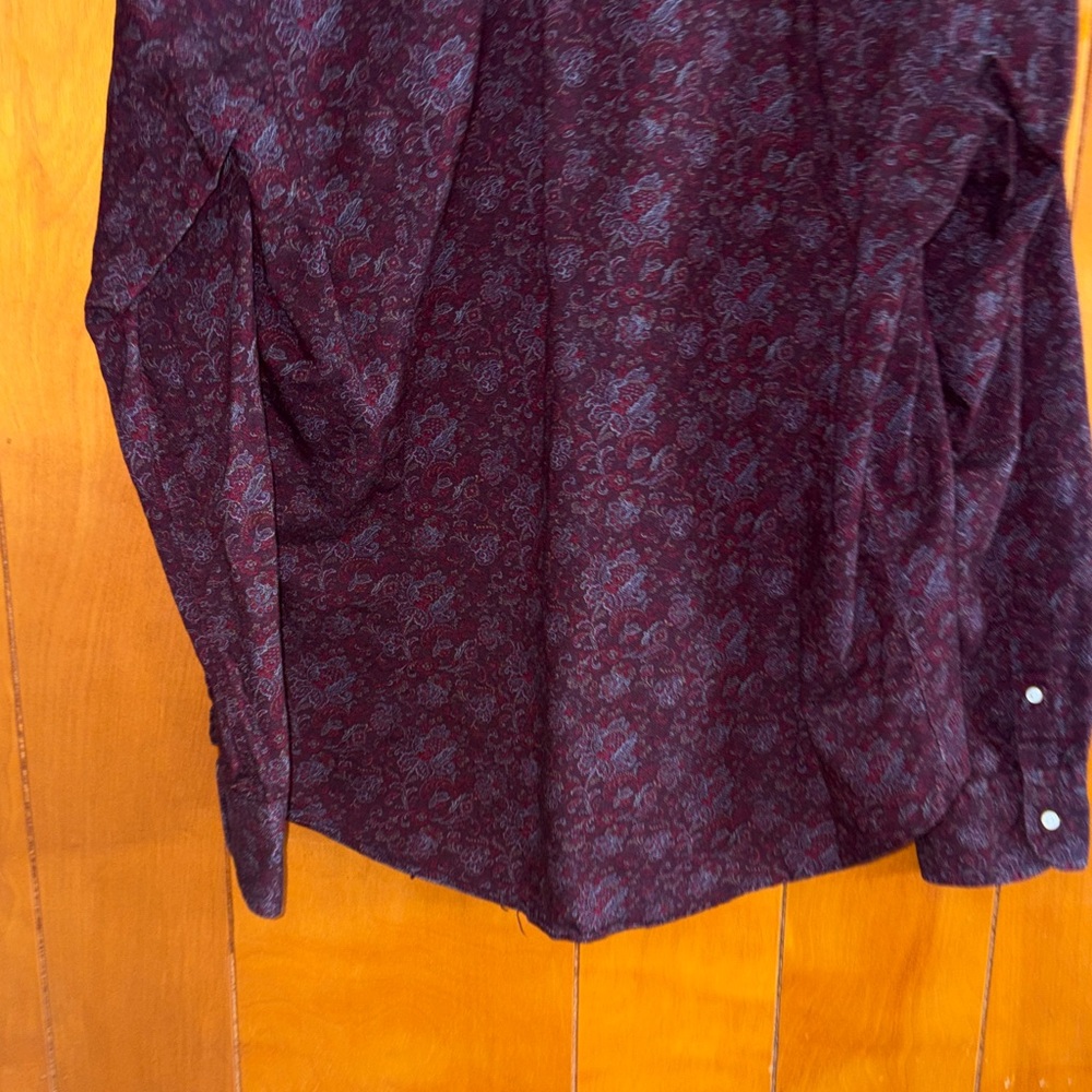 Massimo Dutti Dark Red Patterned Shirt - Picture 8 of 8